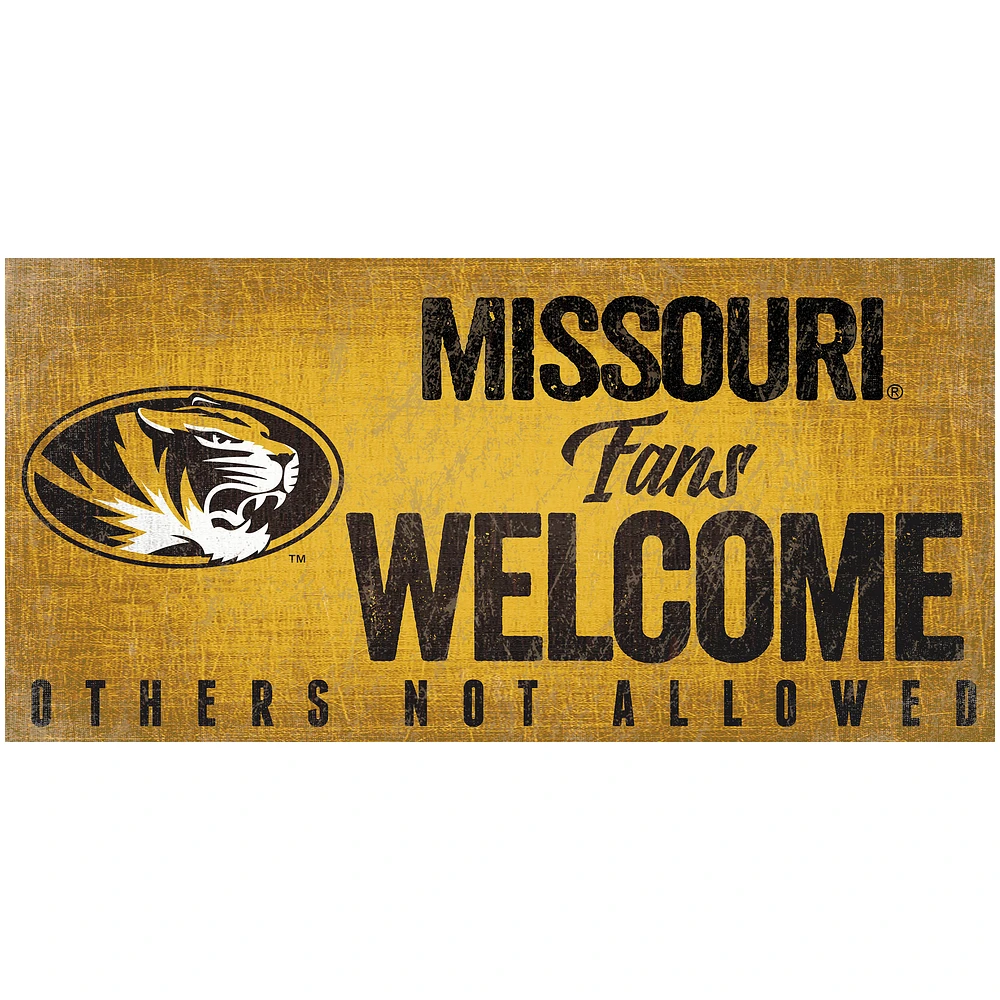 Missouri Tigers 6" x 12" Fans Welcome Sign