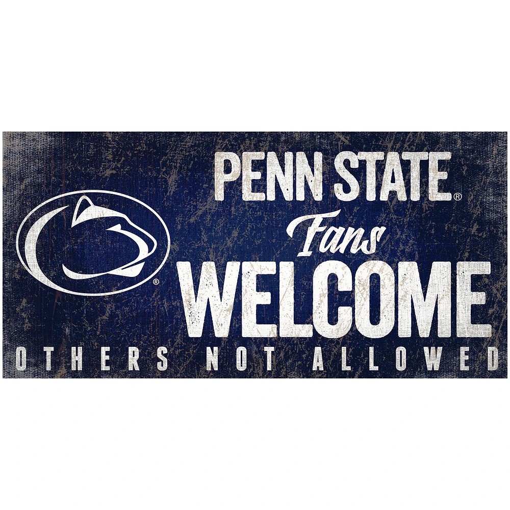 Penn State Nittany Lions 6" x 12" Fans Welcome Sign