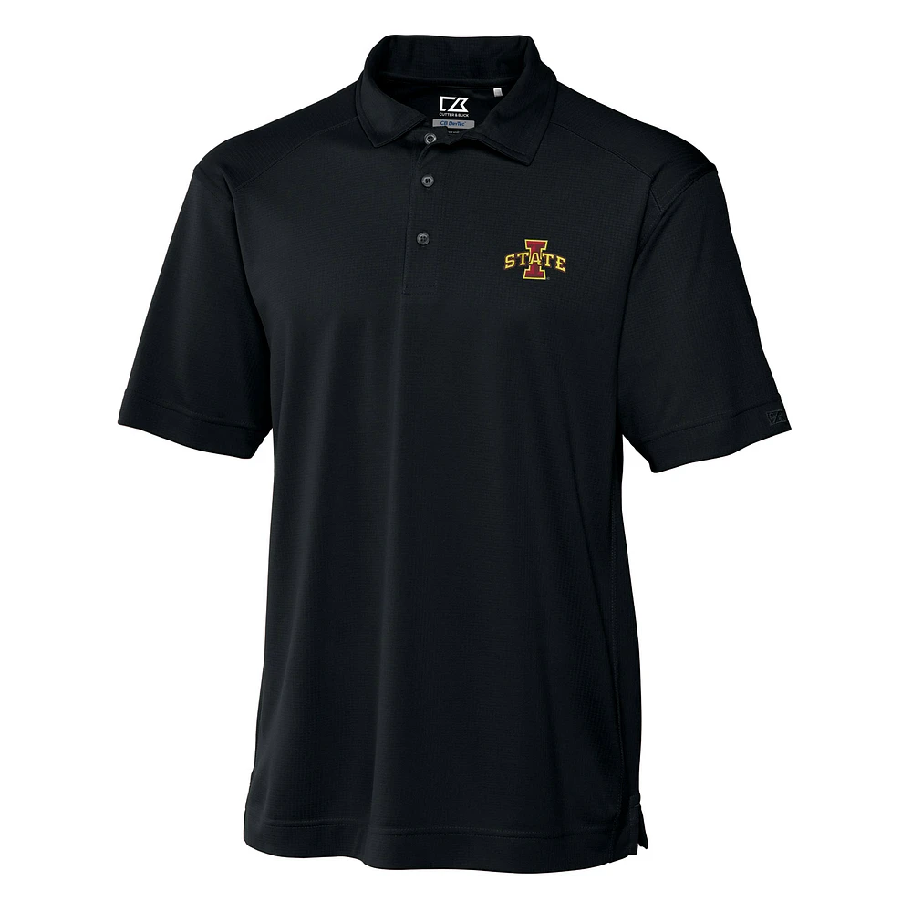 Men's Cutter & Buck Black Iowa State Cyclones Big & Tall DryTec Genre Polo