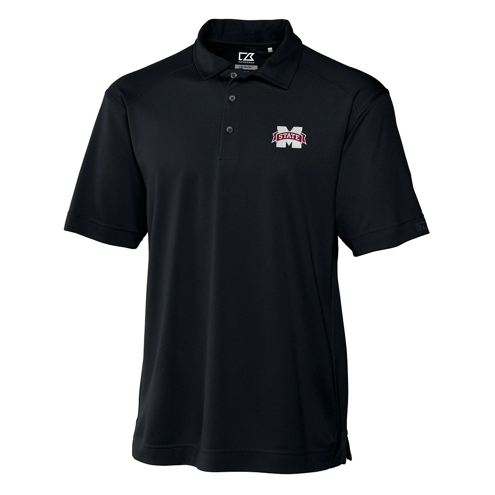 Men's Cutter & Buck Black Mississippi State Bulldogs Big & Tall DryTec Genre Polo