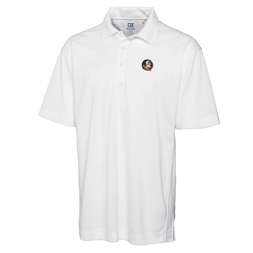Men's Cutter & Buck White Florida State Seminoles Big & Tall DryTec Genre Polo