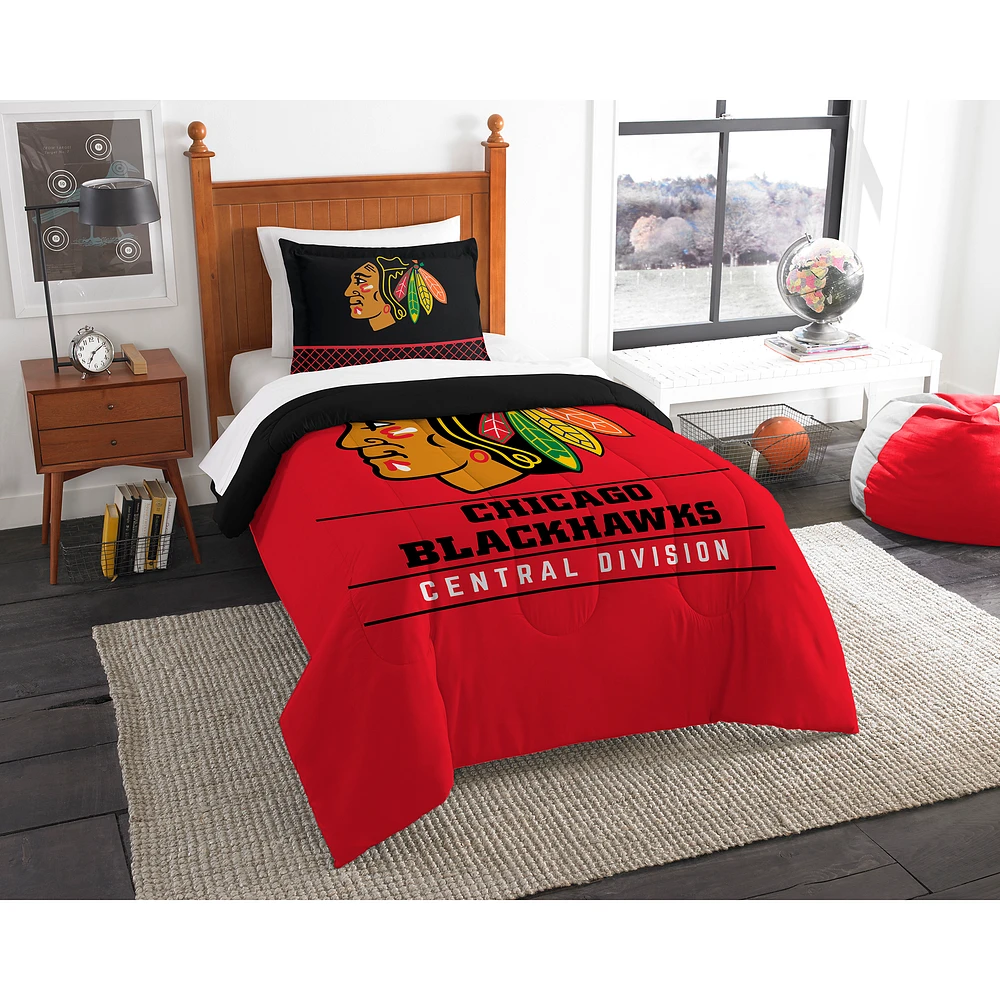 The Northwest Company Chicago Blackhawks NHL Draft Twin Comforter Set