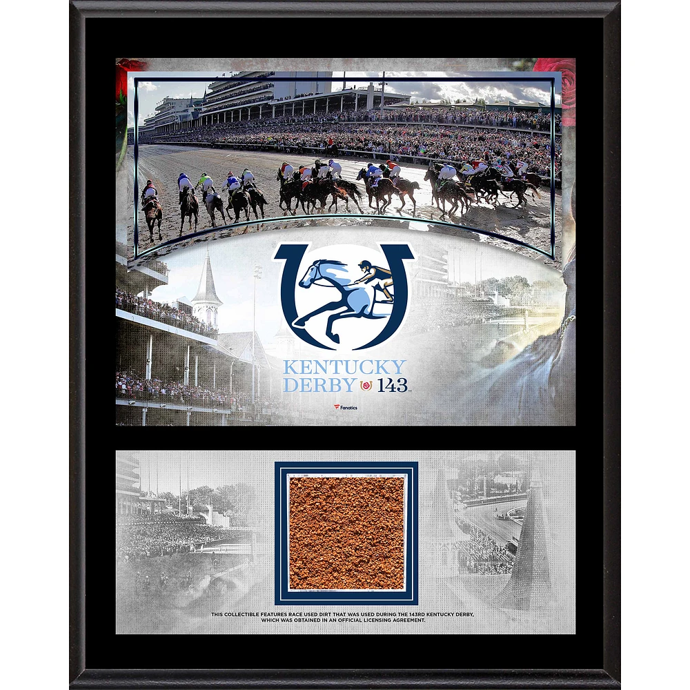 Kentucky Derby 143 12" x 15" Event Sublimated Plaque with Race-Used Dirt from the 143rd Kentucky Derby