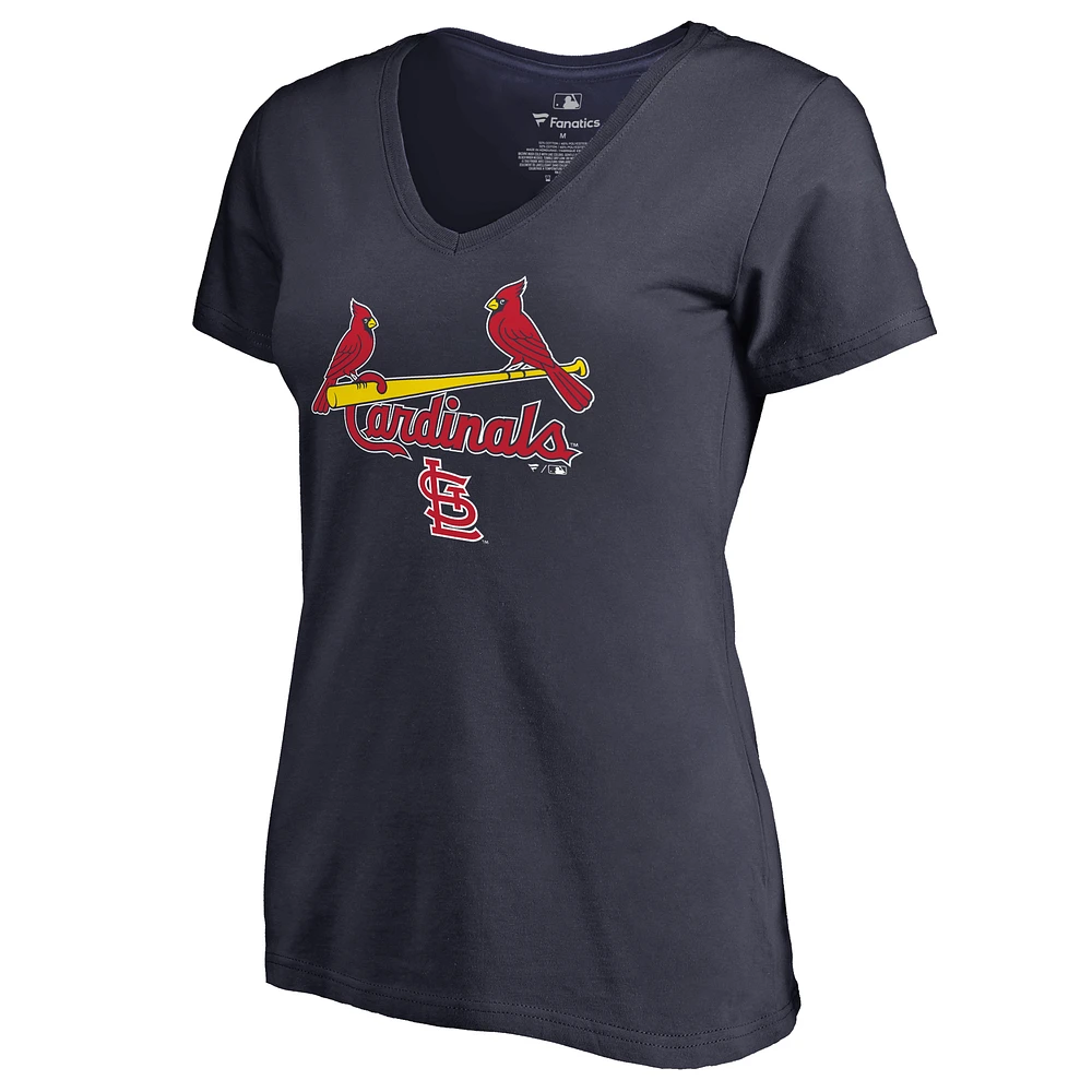 Women's Navy St. Louis Cardinals Team Lockup T-Shirt