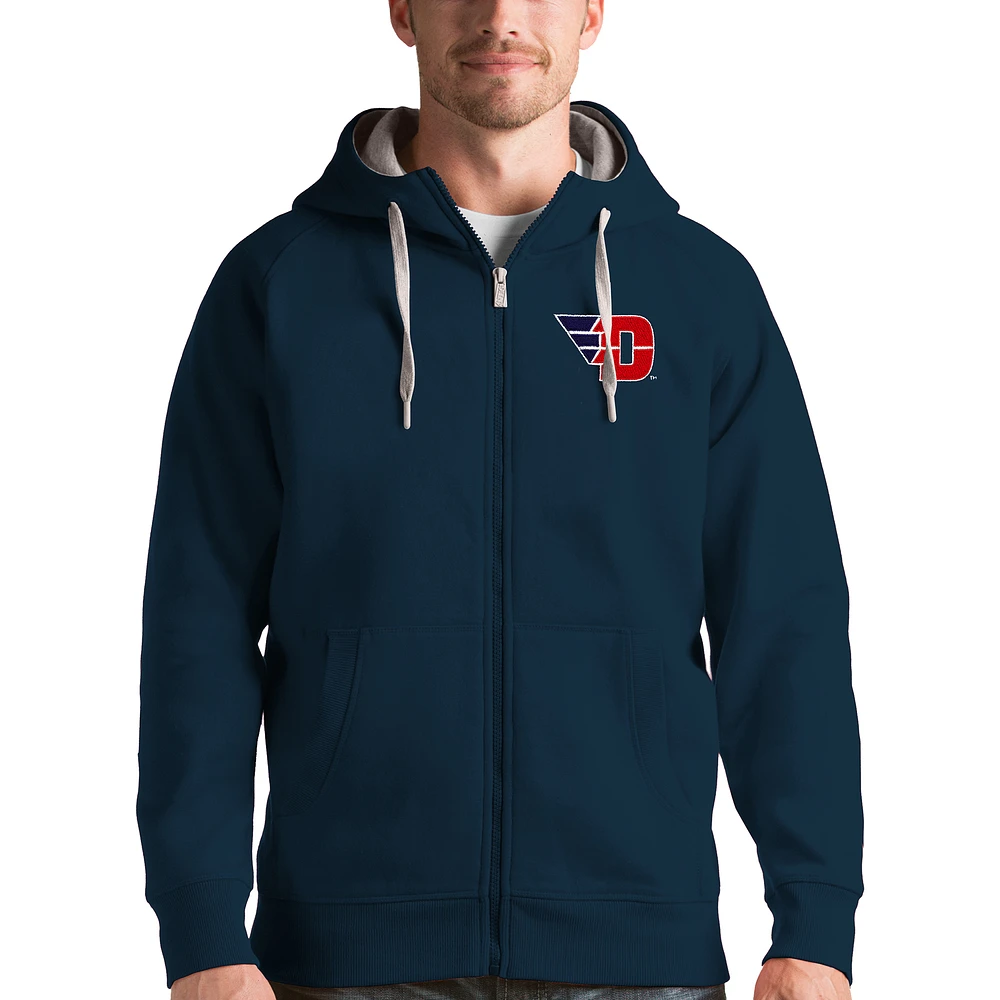 Men's Antigua Navy Dayton Flyers Victory Full-Zip Hoodie