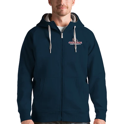Men's Antigua Navy Gonzaga Bulldogs Victory Full-Zip Hoodie