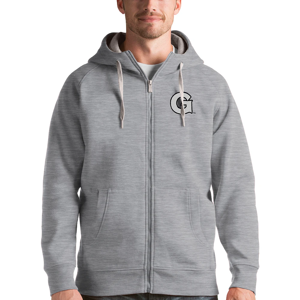 Men's Antigua Georgetown Hoyas Victory Full-Zip Hoodie