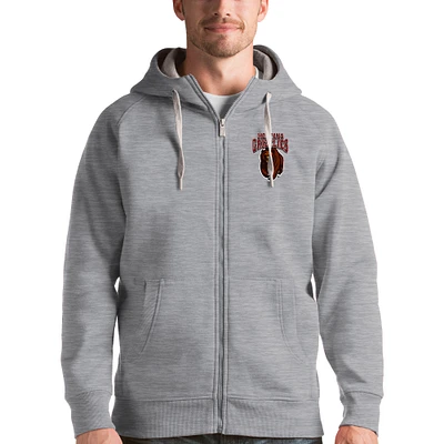 Men's Antigua Gray Montana Grizzlies Victory Full-Zip Hoodie