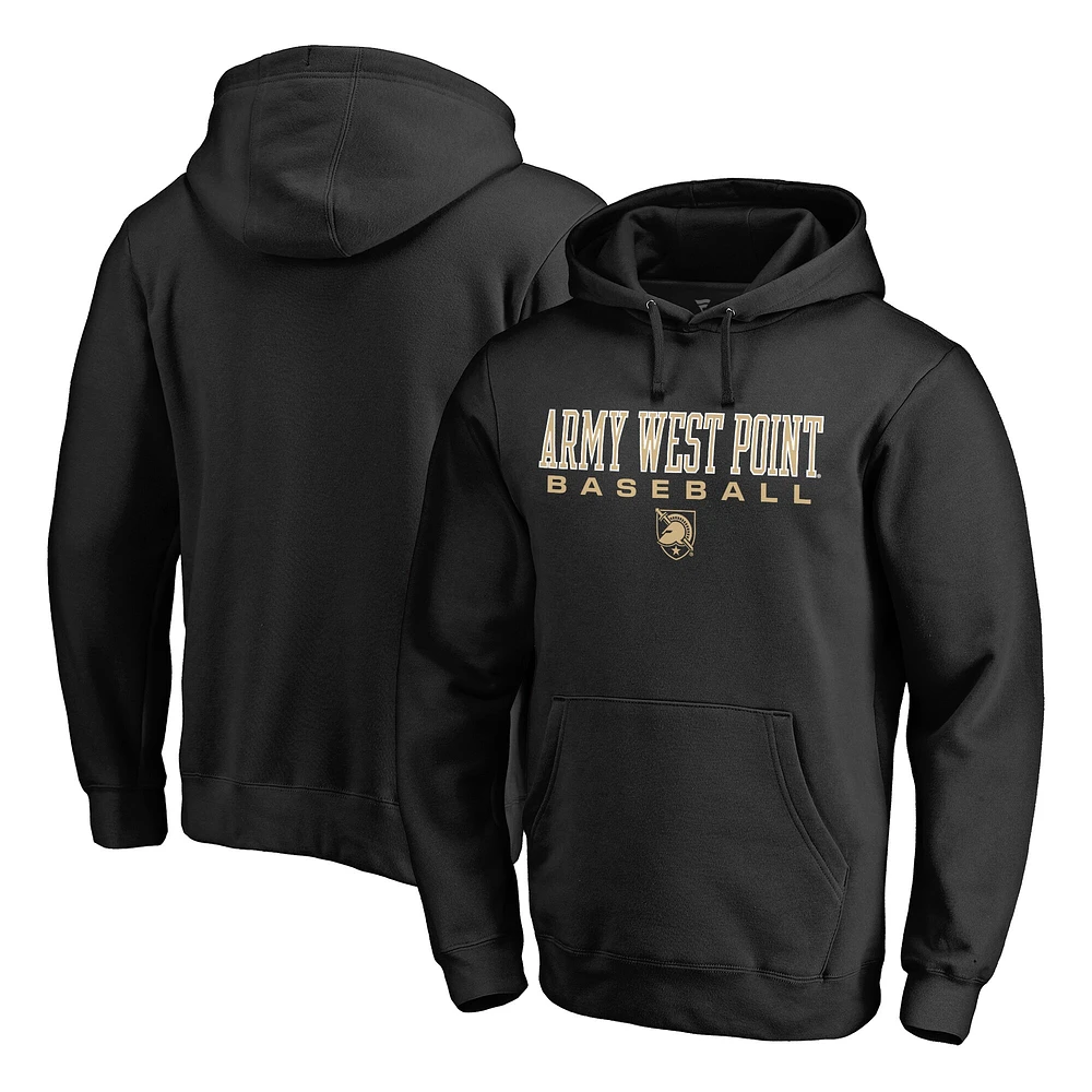Men's Black Army Black Knights Team Unity Baseball Pullover Hoodie