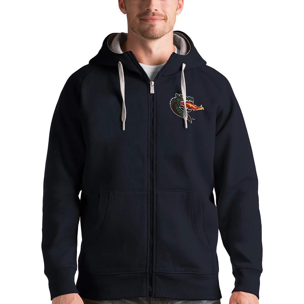 Men's Antigua Charcoal UAB Blazers Victory Full-Zip Hoodie