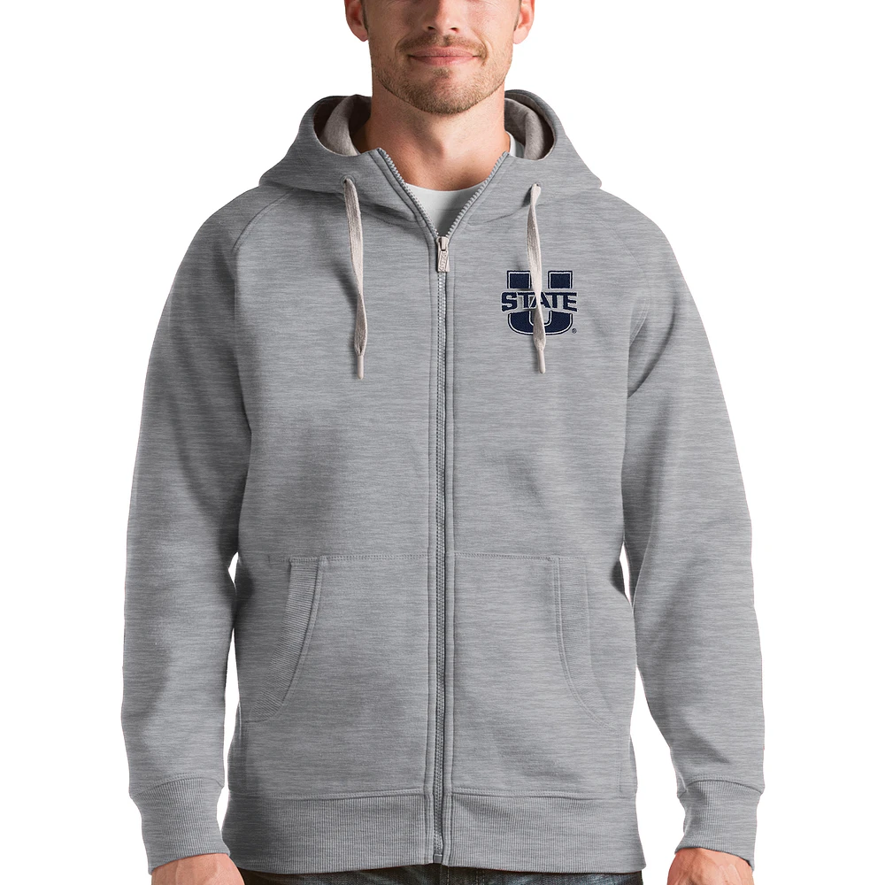 Men's Antigua Utah State Aggies Victory Full-Zip Hoodie