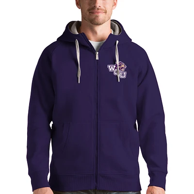 Men's Antigua Western Carolina Catamounts Victory Full-Zip Hoodie