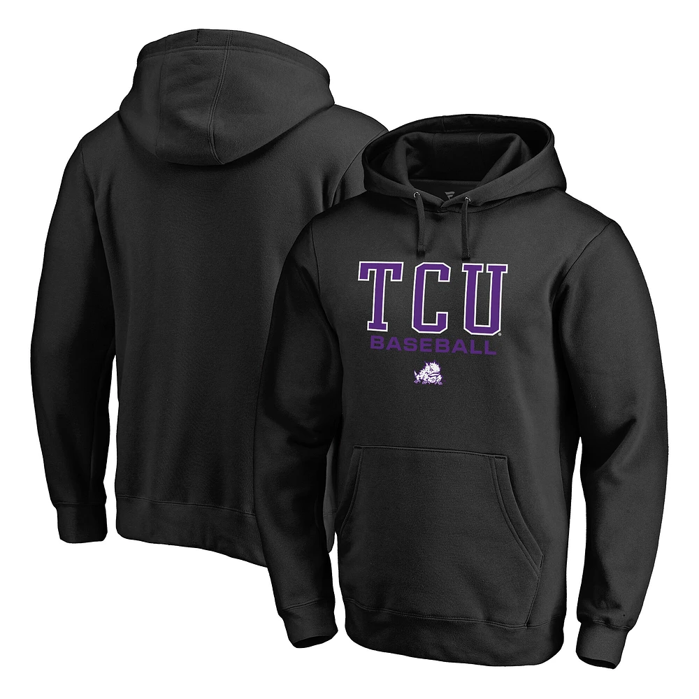 Men's Black TCU Horned Frogs Team Unity Baseball Pullover Hoodie