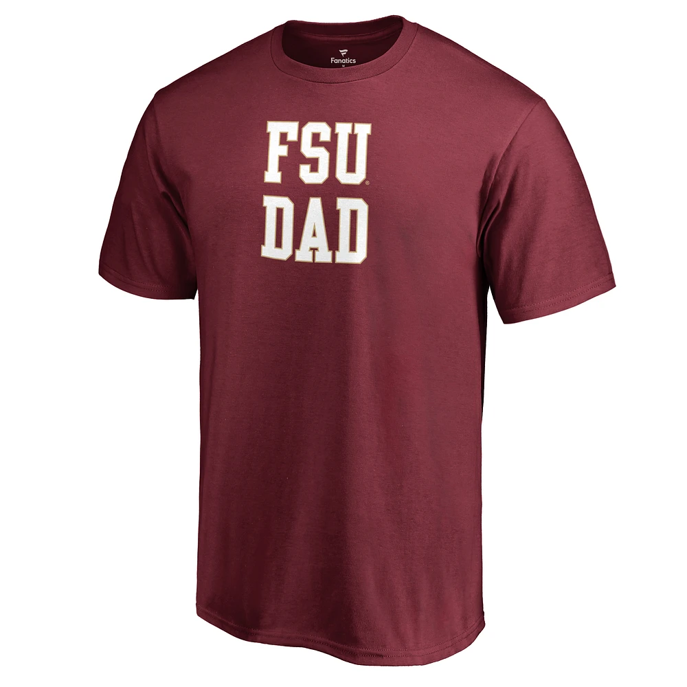 Men's Garnet Florida State Seminoles Team Dad Crewneck T-Shirt