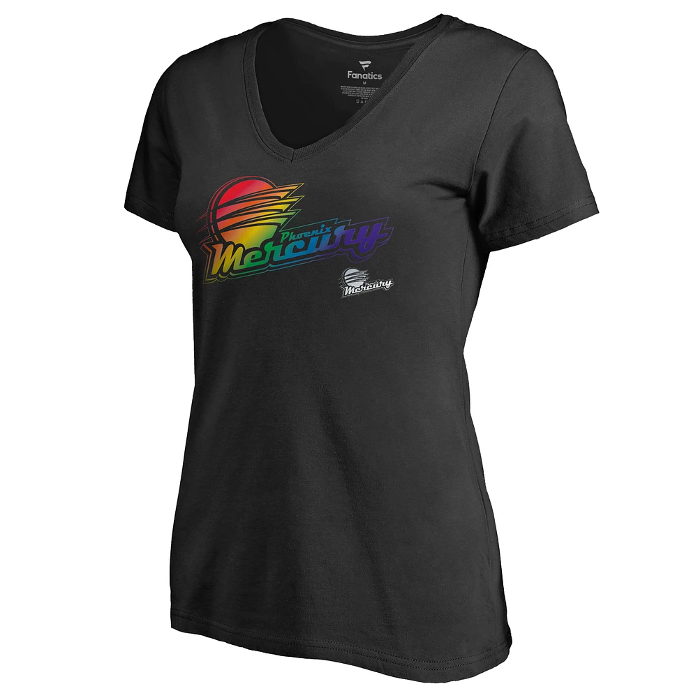 Women's Black Phoenix Mercury Team Pride V-Neck T-Shirt