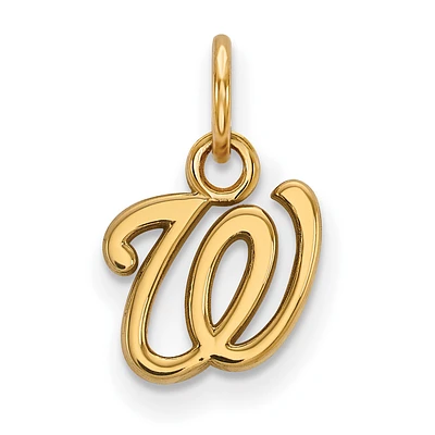 Women's Washington Nationals Gold-Plated Sterling Silver Extra-Small Pendant