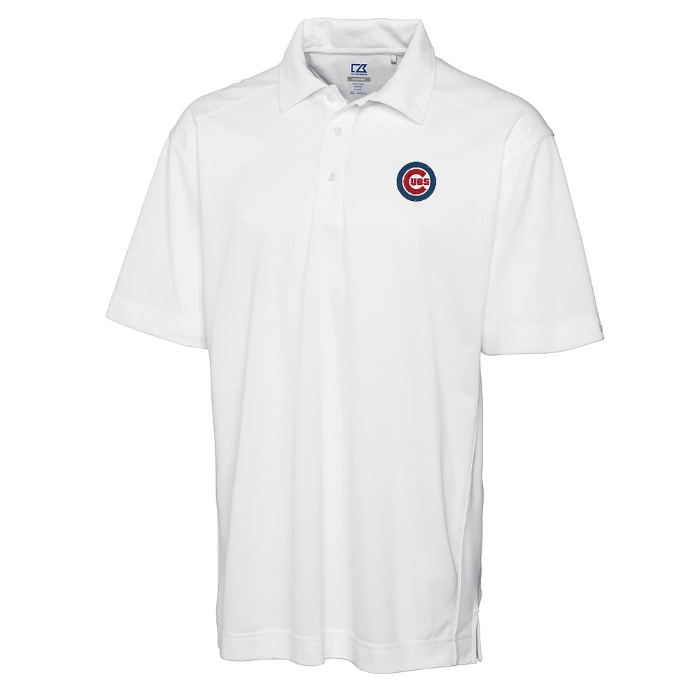 Men's Cutter & Buck White Chicago Cubs Big & Tall DryTec Genre Polo