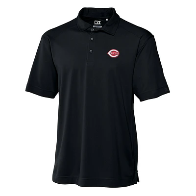 Men's Cutter & Buck Black Cincinnati Reds Big & Tall DryTec Genre Polo