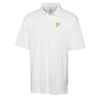 Men's Cutter & Buck White Pittsburgh Pirates Big & Tall DryTec Genre Polo