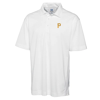 Men's Cutter & Buck White Pittsburgh Pirates Big & Tall DryTec Genre Polo
