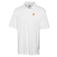 Men's Cutter & Buck White Pittsburgh Pirates Big & Tall DryTec Genre Polo