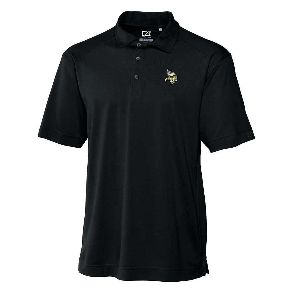 Men's Cutter & Buck Black Minnesota Vikings Big & Tall DryTec Genre Polo