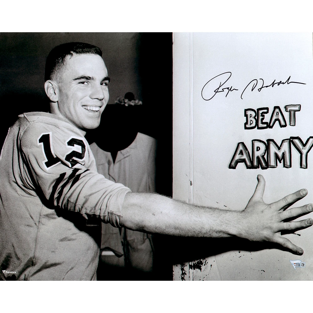 Roger Staubach Navy Midshipmen Autographed 16" x 20" Beat Army Photograph