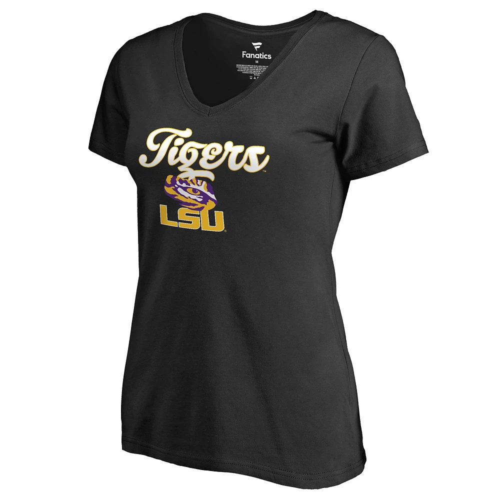 Women's Black LSU Tigers Freehand T-Shirt