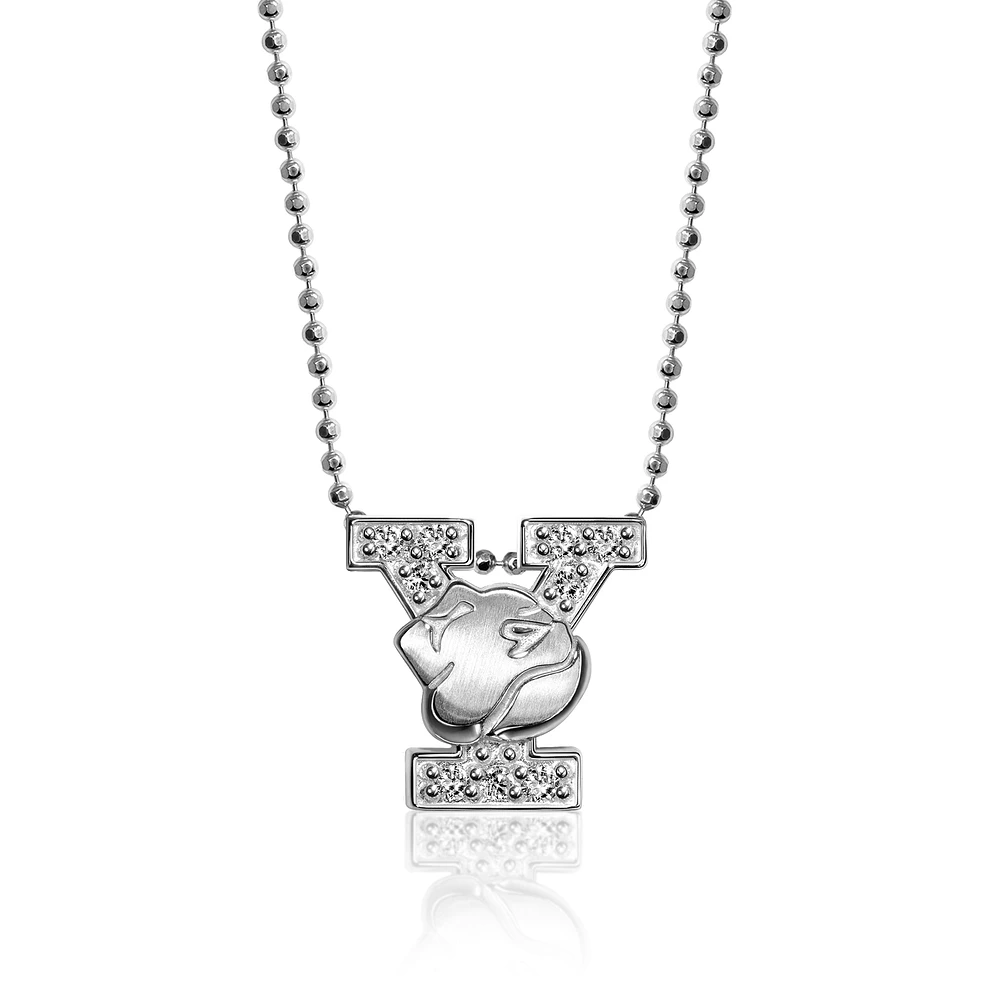 Women's Alex Woo Yale Bulldogs Little Collegiate 14K White Gold & Diamond Necklace
