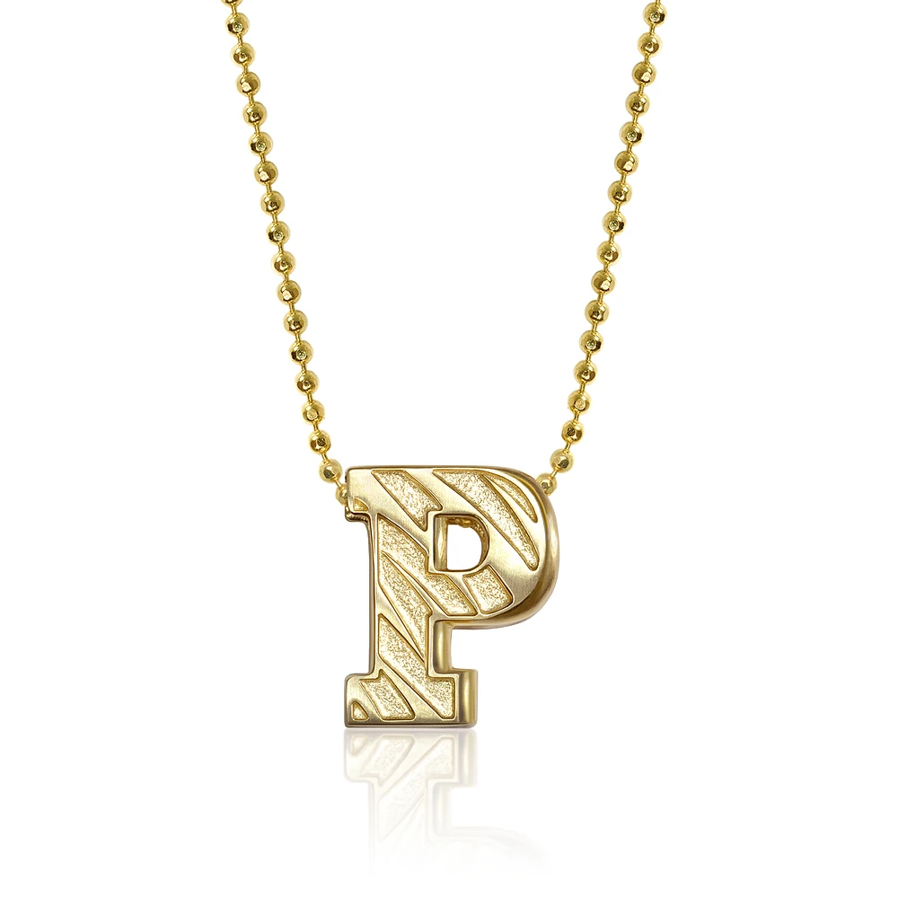 Women's Alex Woo Princeton Tigers 14K Little Collegiate Yellow Gold Necklace