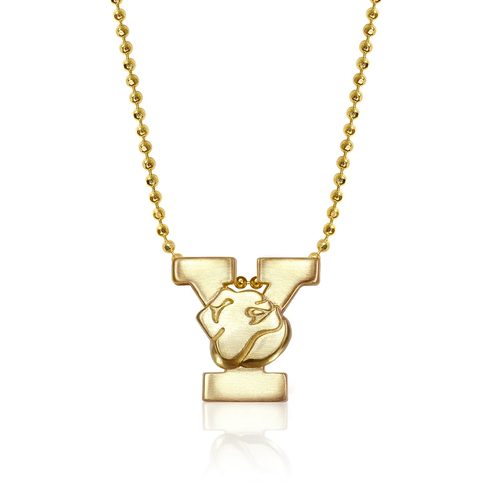 Women's Alex Woo Yale Bulldogs 14K Little Collegiate Yellow Gold Necklace