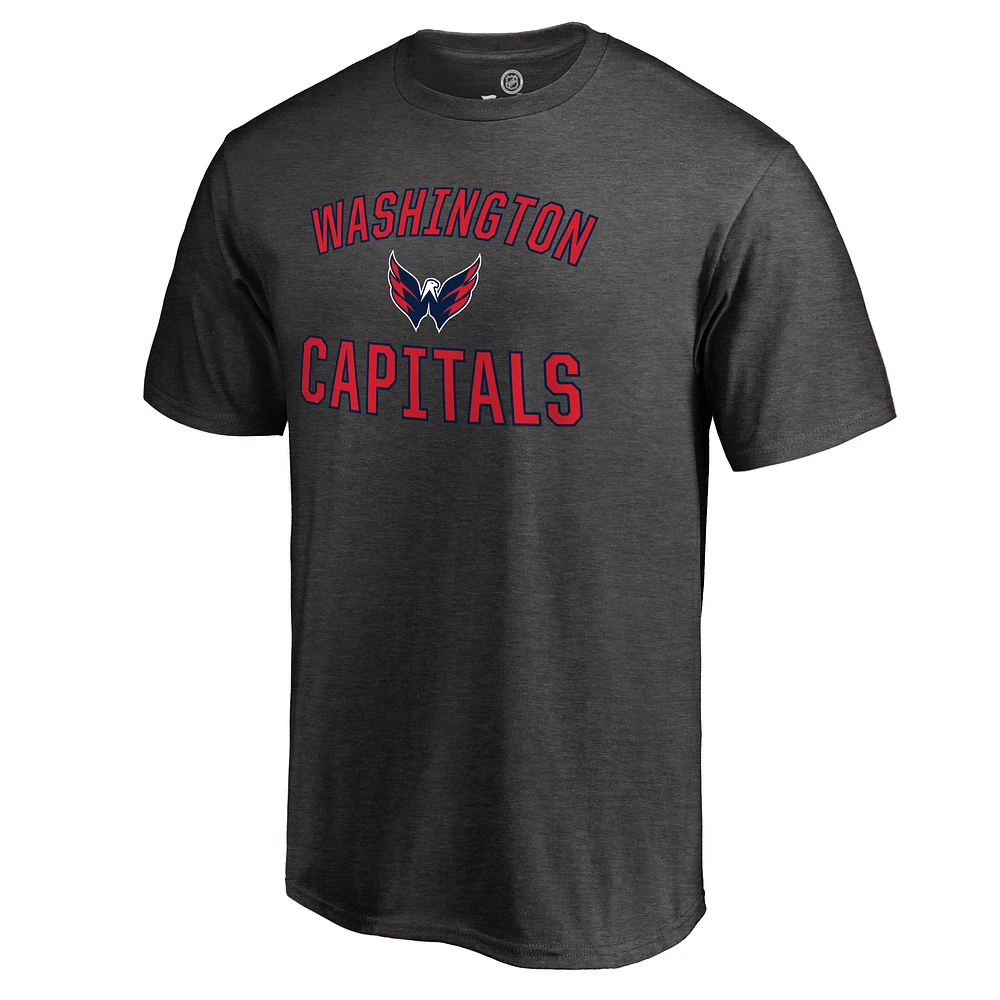 Men's Heathered Gray Washington Capitals Victory Arch T-Shirt