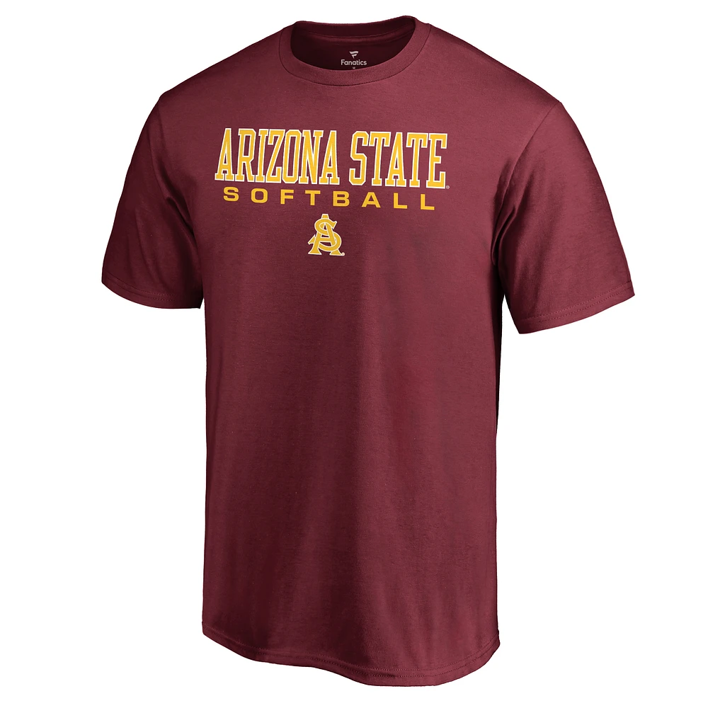 Men's Maroon Arizona State Sun Devils Team Unity Softball T-Shirt