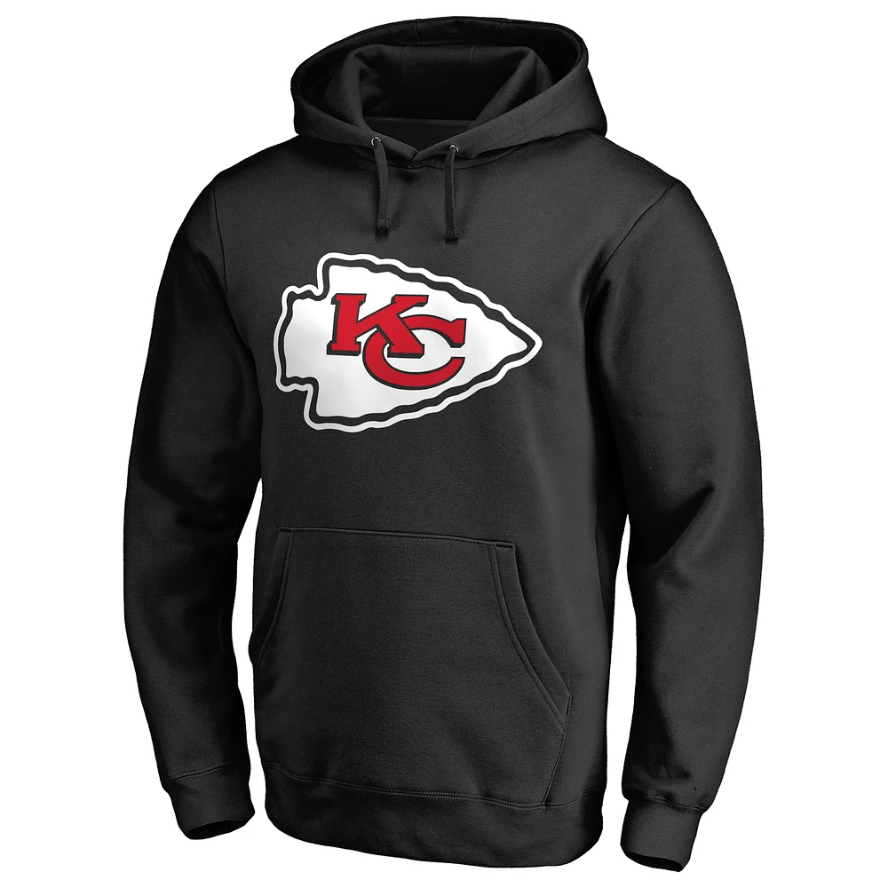 Men's Black Kansas City Chiefs Primary Logo II Pullover Hoodie