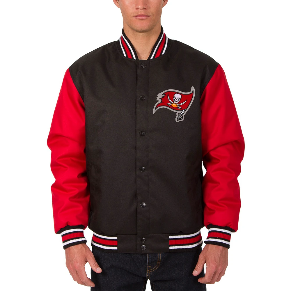 Men's JH Design Black Tampa Bay Buccaneers Poly Twill Jacket