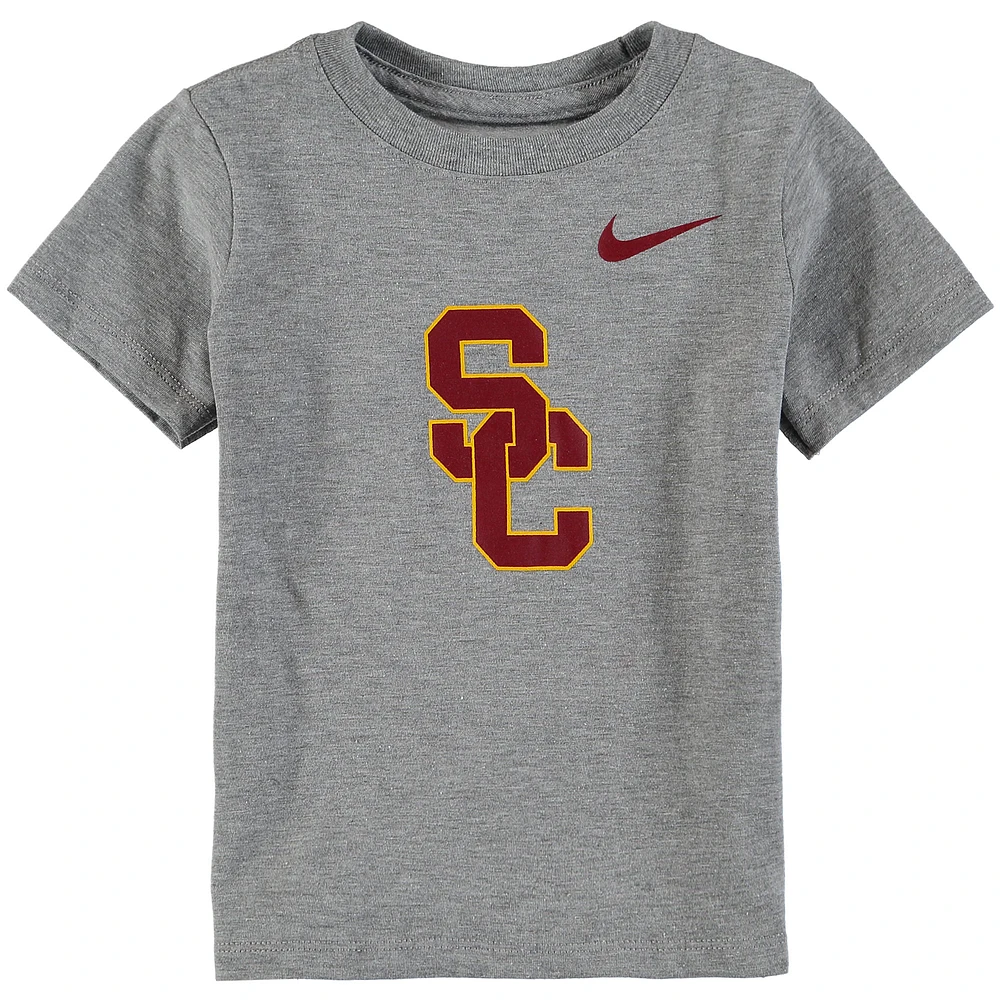 Toddler Nike Heathered Gray USC Trojans Logo T-Shirt