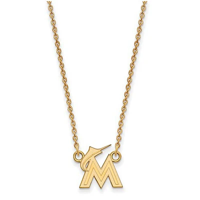 Women's Miami Marlins Gold-Plated Small Pendant