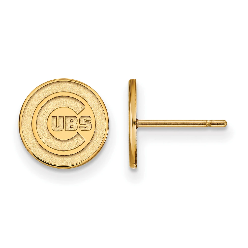 Women's Chicago Cubs Gold-Plated Small Post Earrings