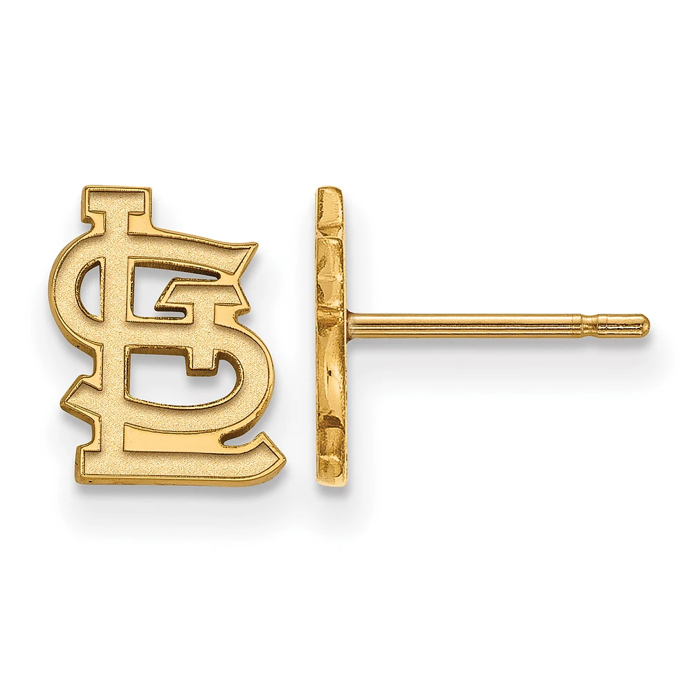 Women's St. Louis Cardinals Gold-Plated Small Post Earrings