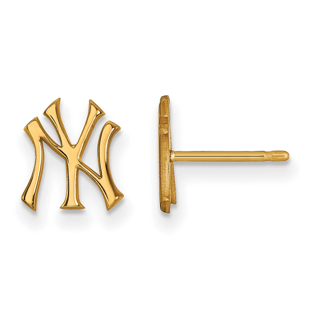 Women's New York Yankees Gold-Plated Small Post Earrings
