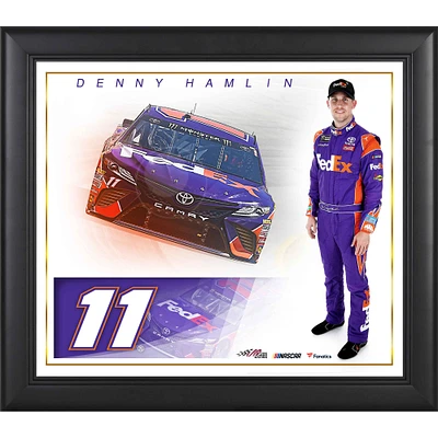 Denny Hamlin Framed 15" x 17" FedEx Collage