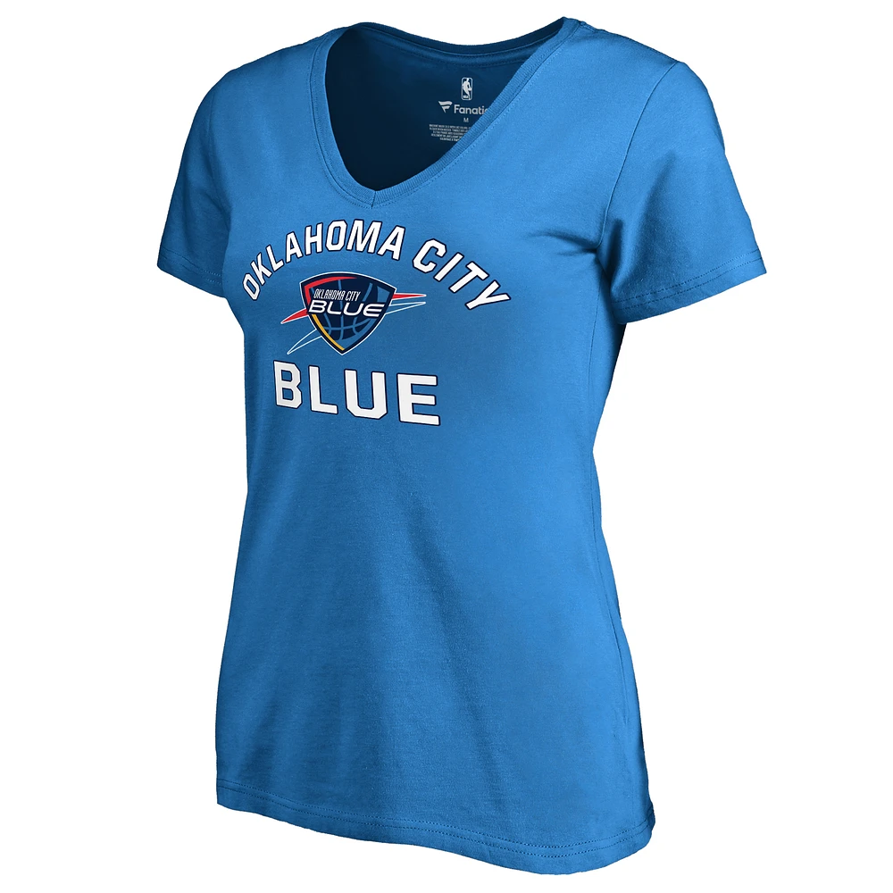 Women's Blue Oklahoma City Blue Overtime V-Neck T-Shirt