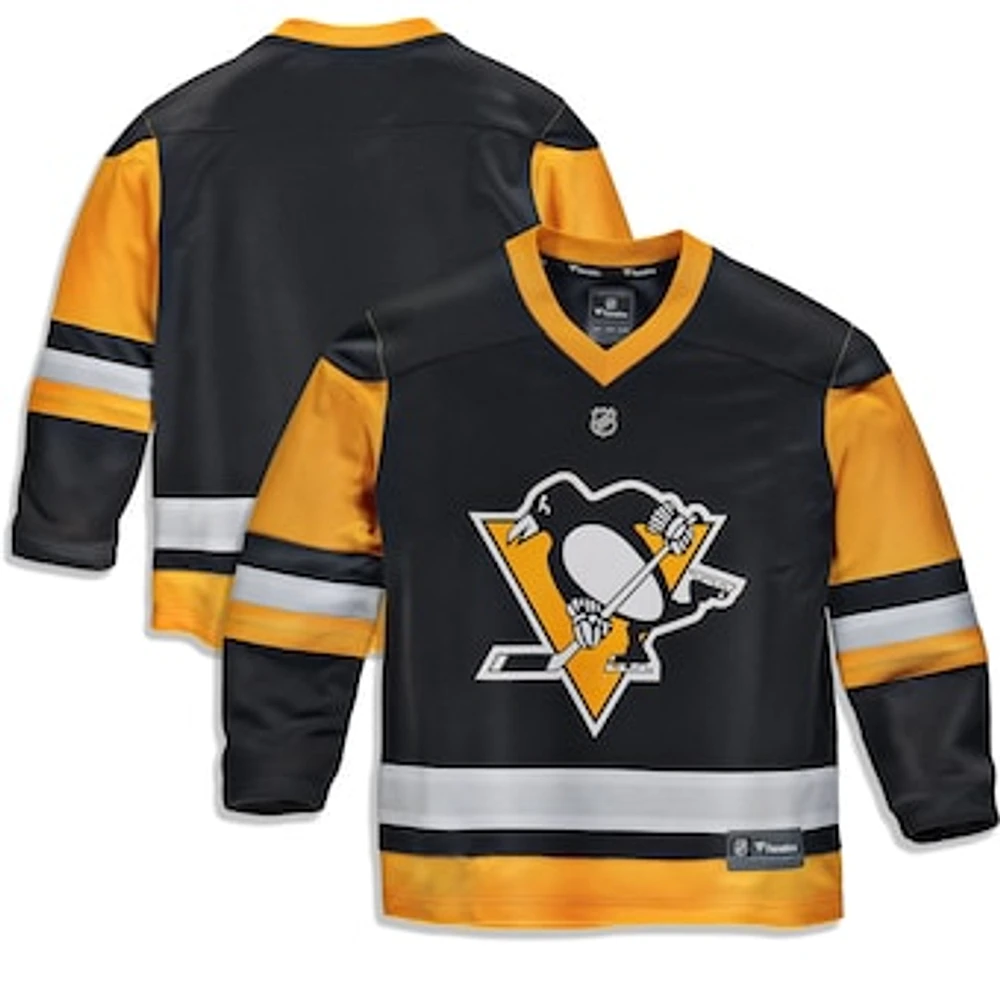 Youth Fanatics Black Pittsburgh Penguins Home Replica - Blank Jersey