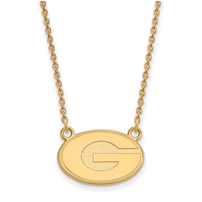 Women's Georgia Bulldogs Gold Plated Pendant Necklace