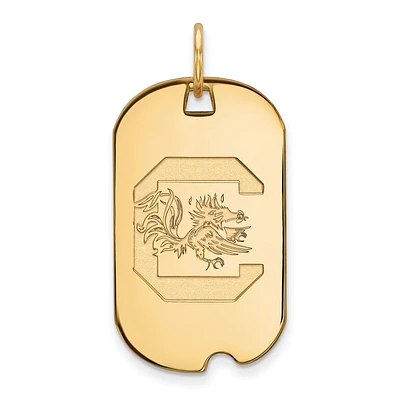 Women's South Carolina Gamecocks Gold Plated Small Dog Tag