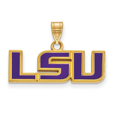 Women's LSU Tigers Gold Plated Small Enamel Pendant
