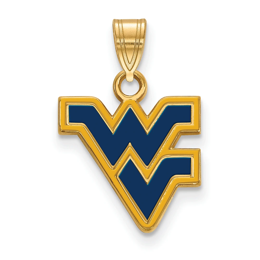 Women's West Virginia Mountaineers Gold Plated Small Enamel Pendant