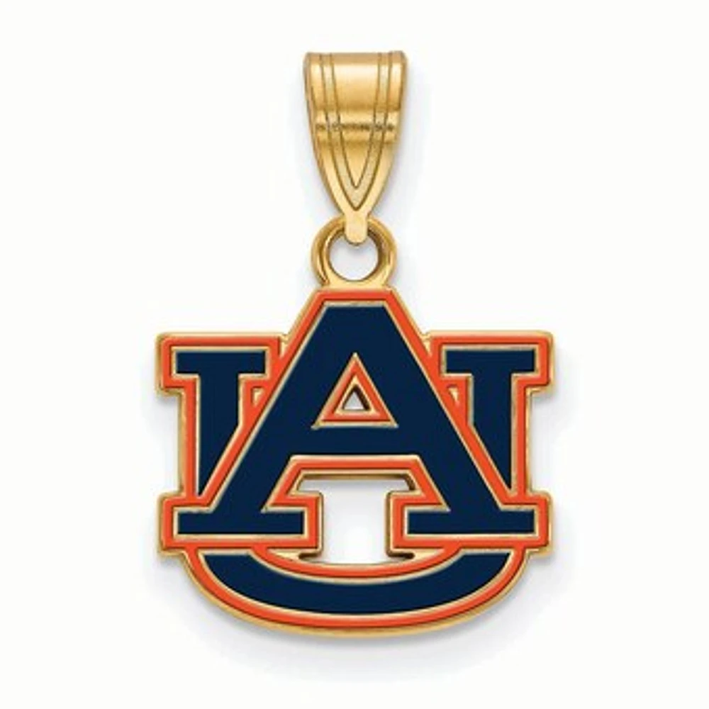 Women's Auburn Tigers Gold Plated Small Enamel Pendant