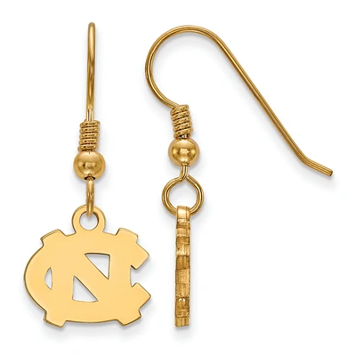Women's North Carolina Tar Heels Gold Plated XS Dangle Earrings