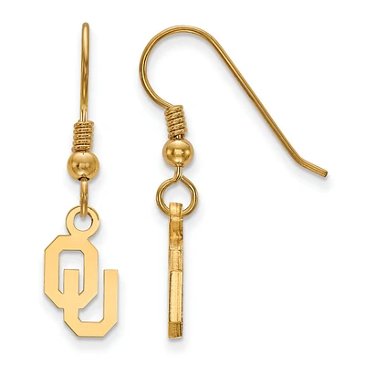 Women's Oklahoma Sooners Gold Plated XS Dangle Earrings